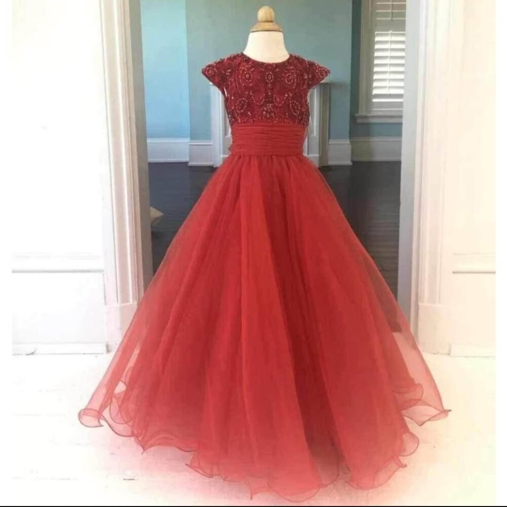 Sherri Hill red pageant dress little girl size 6, new with tags